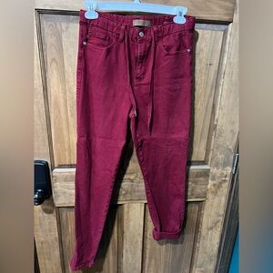 Judy Blue Deep Red Denim Pants